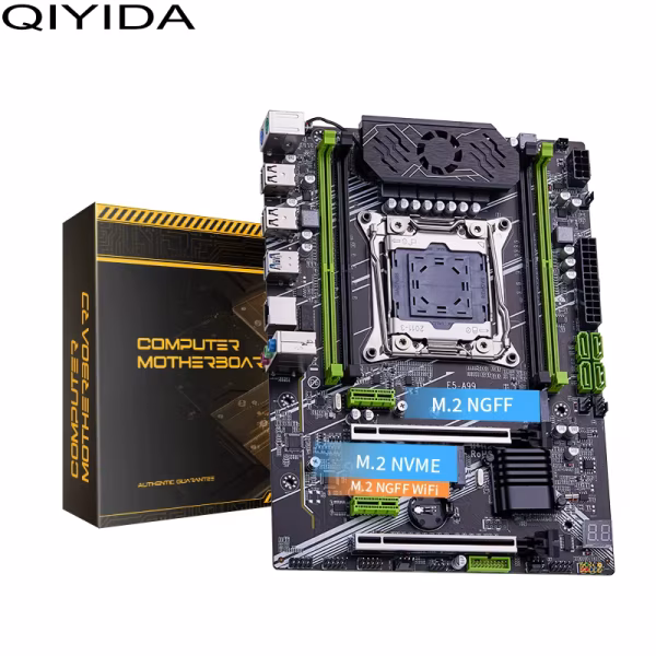 Placa-mãe QIYIDA X99 LGA 2011-3 E5 A99 suporta 4 canais Xeon E5 gama completa de CPU DDR4 memória RAM USB3.0 Servidor ATX