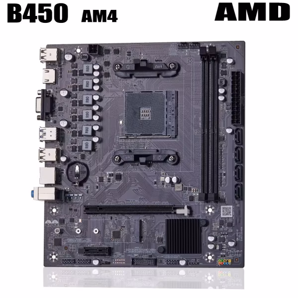 Qiyida b450 placa-mãe suporte ddr4 desktop ram am4 cpu slot nvme ngff m.2 usb 3.0 vga canal duplo para ryzen am4 cpu sata3.0