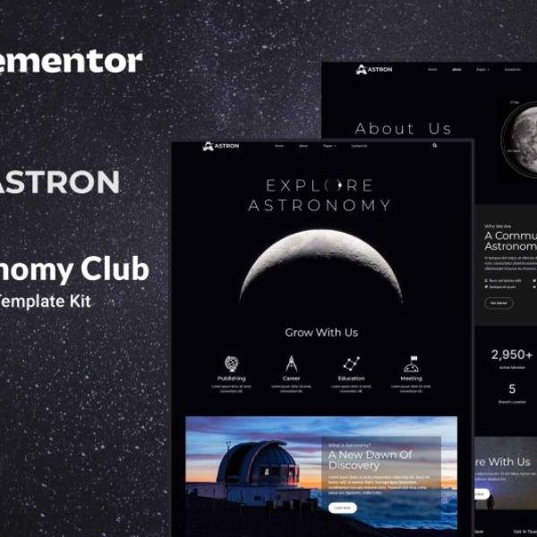 Astron Astronomy Elementor Template Kit