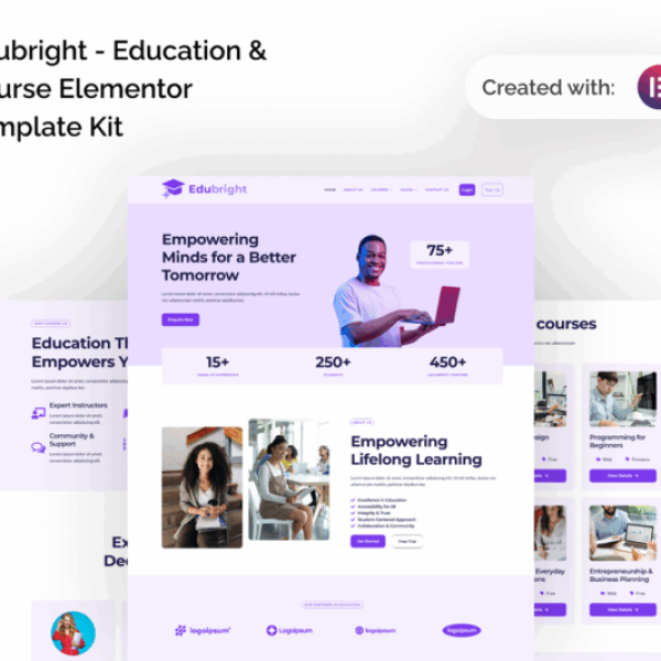 Edubright Online Course Education Elementor Te