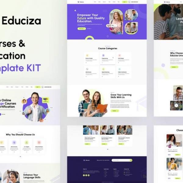 Educiza Courses Education Elementor Template K
