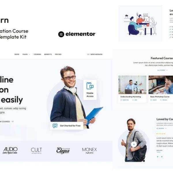 Ilearn Online Education Course Elementor Templat