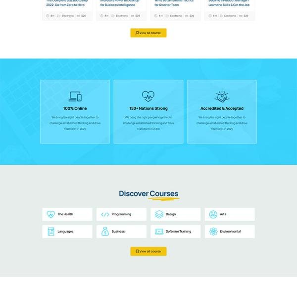 Qadwab Online E Learning Elementor Template Kit