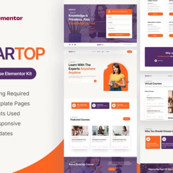 Smartop Virtual Course Elementor Pro Template Kit